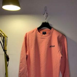 Noah Pink/Peach Logo Graphic Crew Sweatshirt - M